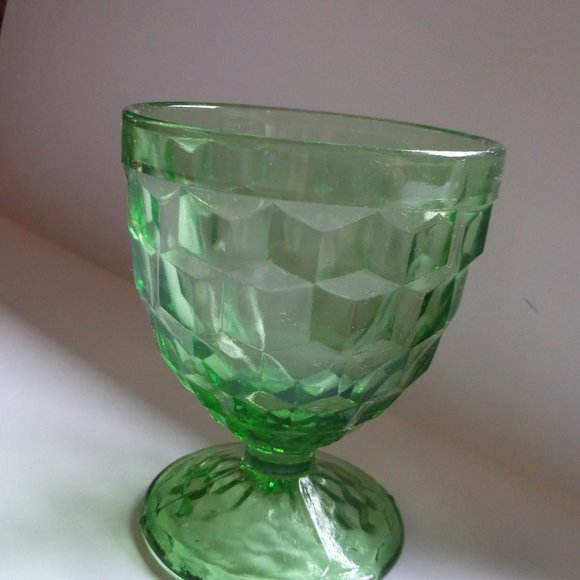 depression glass Other - vintage depression uranium glass goblet.